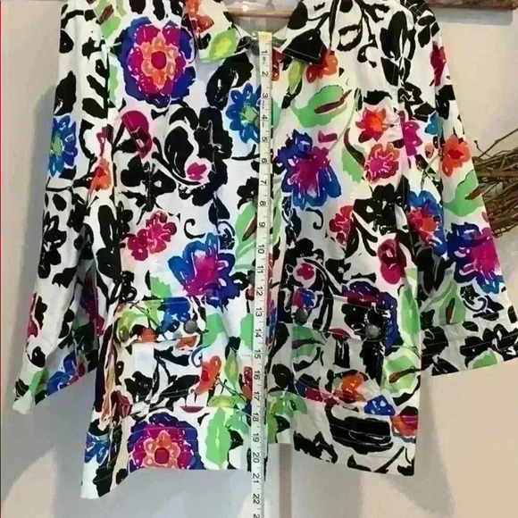Sportelle floral print lightweight jacket, size XL - Picture 5 of 7